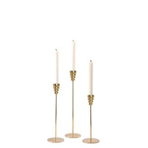 Elegant Brass <b>Gold</b> Taper Candle <b>Holders</b> Set Of 3 Vintage Modern Decorative Metal <b>Candlestick</b> <b>Holder</b> For Wedding Table Home Decor - Product Image 1