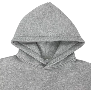 Pulls à capuche en coton 380g de haute qualité pour hommes, sans cordons, épaules tombantes, molleton vierge, personnalisables par impression et broderie – Vente en gros - Product Image 3
