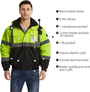 High Quality Winter Safety Jacket <b>Waterproof</b> Thermal <b>Work</b> Jacket Supplier Wholesale - Product Image 5