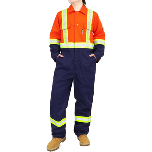 Combinaison de travail unisexe en polyester haute visibilité, combinaison de sécurité réfléchissante, combinaison industrielle haute visibilité, détecteur d'aiguilles, Oeko-Tex - Product Image 5