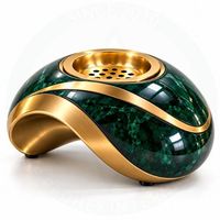 Pembakar Dupa Logam Rose Gold Modern Desain Spiral Arab Mabkhara Ramah Lingkungan untuk Aroma Harum di Rumah