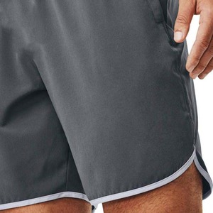 Shorts gris pour hommes, taille mi-haute, couleur unie, séchage rapide, taille élastique, décontractés, pour l'entraînement et le sport - Product Image 6