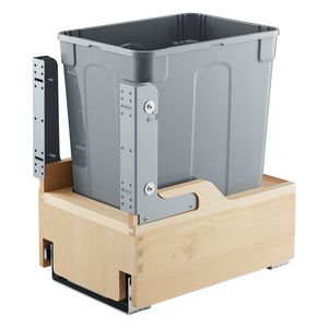 Contenedor de Basura Extraíble de Madera de Alta Resistencia de 35 QT para Gabinetes de Cocina, Contenedor de Reciclaje de Residuos - Product Image 1