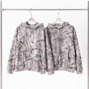 Printed Spandex/Cotton Men's Zipper-Up Fleece <b>Hoodie</b> 370g Fabric Weight Premium Quality Summer <b>Waterproof</b> Eco-Friendly Pocket - Product Image 2