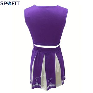 Uniformes de cheerleading personnalisés de qualité supérieure, nouvelle mode, séchage rapide, élasticité, conception OEM, étiquettes imprimées, arrivée chaude, ensemble complet - Product Image 5