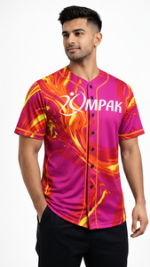 Camiseta de Béisbol Deportiva Moderna y Transpirable con Manga Corta, Tejido Sublimado, Adecuada para Equipos de Entrenamiento y Uso Diario - Product Image 3