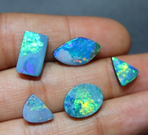 Australian <b>Opal</b> Doublet Cabochon Multi Fire Natural <b>Opal</b> Loose Gemstone for Jewelry Making Wholesale - Product Image 3