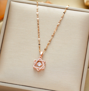 Collier pendentif de luxe style vintage pour femme, avec diamant scintillant, chaîne à maillons et design battement de cœur en zircon, idéal pour les fêtes et la Saint-Valentin - Product Image 5