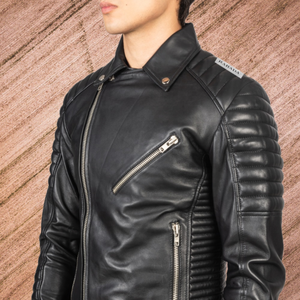 Vente en gros de nouvelles vestes en cuir de motard de haute qualité vestes en cuir véritable pour hommes veste en cuir de moto pour hommes - Product Image 2