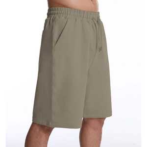 Shorts de jogging en molleton 100% coton, séchage rapide, taille mi-haute, couleur unie, personnalisables, vente en gros, taille élastique, coupe ample, en tissu éponge, grandes tailles pour hommes - Product Image 2