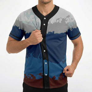 Maillot de baseball vierge en polyester uni sans logo pour hommes et enfants – Vente en gros, personnalisable, uniformes DIY - Product Image 4