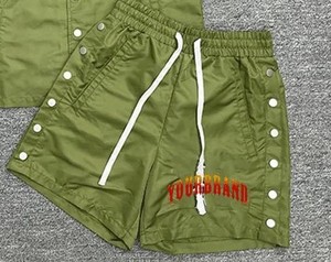 Ensemble deux pièces d'été en tissu tissé coupe-vent style hip-hop, imperméable, avec fermeture à boutons, personnalisé, léger, pour homme - Product Image 6