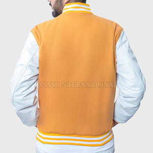 Wholesale Customized Made Letterman Winter <b>Jacket</b> <b>Leather</b> Sleeves Street Wear <b>Men</b> Letterman <b>Jacket</b> - Product Image 2