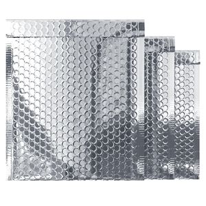 Sobres Térmicos Plateados de Burbuja, 5 x 9 Pulgadas, Paquete de 250, Autosellables, Metálicos, Impermeables - Product Image 1