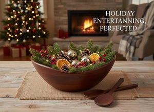 Ensemble de saladiers en bois d'acacia de haute qualité, design moderne, bols de service pour cuisine et salle à manger, faits à la main au Vietnam, personnalisables, pour fêtes et événements. - Product Image 5