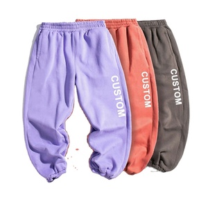 2025 Men's Heavyweight Baggy Fleece Sweatpants Joggers Elastic French Terry Unisex Oversized Cotton Blank Wholesale ODM Supply - Product Image 1