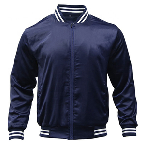 Veste universitaire d'hiver en satin personnalisée pour hommes, prix usine, vente en gros, col montant décontracté, motif uni, meilleure qualité, faible MOQ - Product Image 2