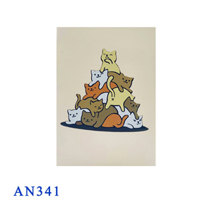 Viet Craft Best Seller Handicraft <b>Paper</b> Gift Bag Custom Design Cartoon Cats on Stairs Pop up Card Digital Printing - Product Image 6