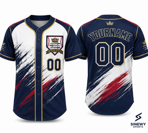 Maillot de baseball pour homme SINEWY SPORTS, impression numérique personnalisée, broderie, 100% polyester, évacuation de l'humidité, taille courte, grandes tailles adultes - Product Image 3
