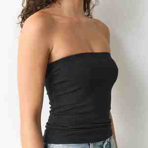 NANJU INTERNATIONAL 2026 Top Corto Tubo Sólido para Mujer, Sexy y de Moda, sin Cuello, con Escote Asimétrico, para Verano, Playa, Casual - Product Image 1
