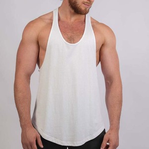 Débardeur Homme Blanc Respirant en Coton et Spandex Tricoté pour Sport, Loisirs, Randonnée, Basketball, Tennis, Football, Gym – Sans Manches - Product Image 1