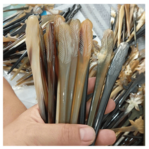 Épingle à cheveux en corne de buffle, matériau en corne naturelle pour accessoire de chignon et décoration de mode, fournisseur Vietnamien - Product Image 6
