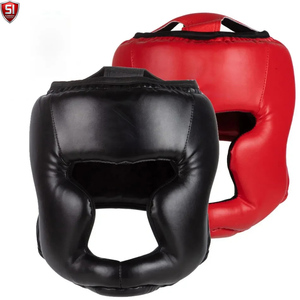 Casque de boxe léger en cuir véritable de qualité supérieure, protection de la tête, respirant, pour l'entraînement et la compétition, personnalisable - Product Image 1