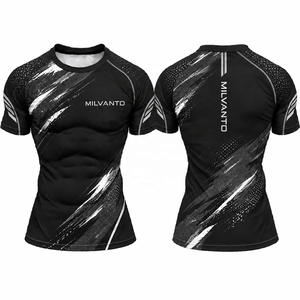 Camiseta Deportiva Personalizada para Hombre, Color Oliva, Ligera, Elástica, de Secado Rápido, para Entrenamiento, Fitness, Running y Ciclismo - Product Image 2