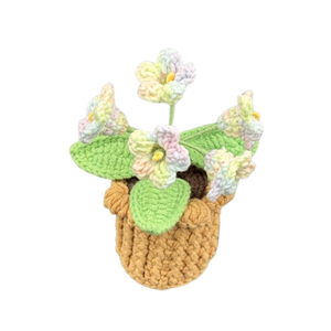 Colorful Flower Box Wholesale <b>Handmade</b> Crochet Flower Theme <b>Paper</b> Art Viet Brand Potted Plant Knitted Doll Yarn Gift Amigurumi - Product Image 2
