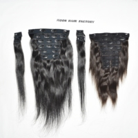 Ekstensi Rambut Asli India Remy 32 Inci Tanpa Sambungan Mudah Dipasang Dapat Dilepas Volume Panjang Lembut Hasil Alami Mesin Double