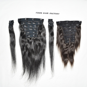 Extensions de cheveux naturels indiens Remy à clipser, 32 pouces, sans couture, faciles à poser, amovibles, volume et longueur, finition douce et naturelle, double trame machine - Product Image 4