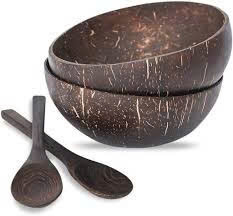 Juego de cucharas redondas modernas de madera de coco para batidos, ensaladas, frutos secos, vajilla para cocina o viaje, ecológico - Product Image 4