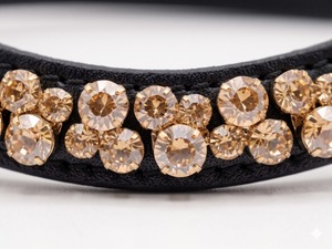 Diadema de Cuero para Caballo con Decoración de Cristales, Accesorio de Equitación Western - Product Image 4