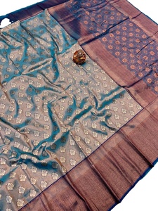 Sari de borde tejido Zari de seda de algodón de último diseñador por Fab Zone - Product Image 5