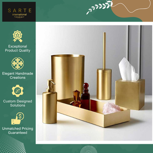 Bulk Supplier of Premium Quality Gold Soap Dispenser Brass Five-Piece <b>Bathroom</b> <b>Accessories</b> <b>Set</b> for Hotel, Home & <b>Bathroom</b> Use - Product Image 5
