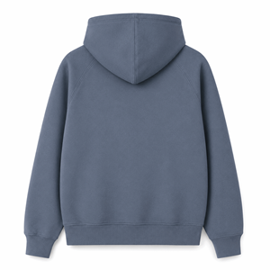 Sudadera con Capucha Personalizada para Hombre, Color Azul Pizarra, Gruesa, con Mangas Raglán, de Algodón y Felpa, Estilo Casual Urbano, con Bolsillos - Product Image 2