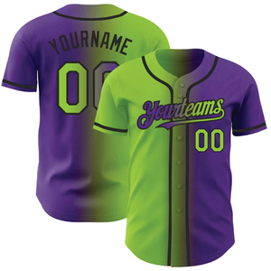 Camisetas de Béisbol Personalizadas de Poliéster de Alta Calidad, Color Negro y Gris Degradado a Azul Claro, Auténticas y a la Moda - Product Image 5