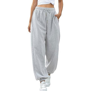 Pantalones deportivos para mujer con bolsillos, pantalones deportivos informales y cómodos, pantalones holgados para estar en casa, pantalones de estilo urbano de gran tamaño - Product Image 1