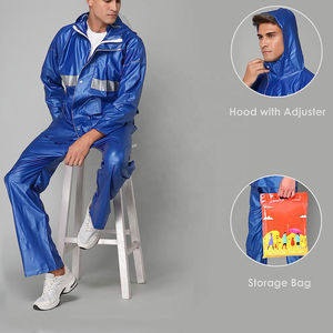 Ensemble imperméable réfléchissant OEM avec col montant et fermeture éclair, pour moto et cyclisme en extérieur, pour hommes et femmes - Product Image 5