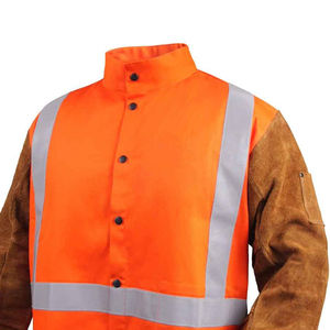 Veste de soudeur en cuir de vachette pleine fleur de haute qualité, nouveau style, équipement de travail industriel, veste de soudeur en cuir très vendue - Product Image 4