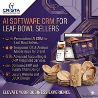 Conception de site web, application mobile e-commerce, logiciel d'IA, CRM pour les vendeurs de Leaf Bowl, plugin WordPress Shopify, modèle de logiciel d'IA