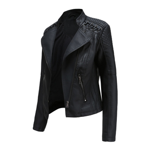 Veste en cuir pour homme OEM, design personnalisé, mode classique, streetwear, veste de moto en cuir, coupe-vent, imperméable, pour la conduite - Product Image 3