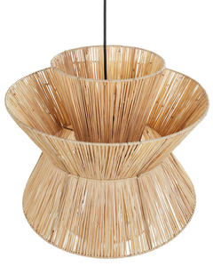 Vintage Wicker Rattan Lampshade for Light Fixture Handcrafted Pendant Light <b>Cover</b> for Interior Decoration - Product Image 3