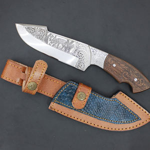 Magnifique couteau de cuisine professionnel en acier Damas de haute qualité, avec manche gravé en cuivre blanc, article le plus vendu - Product Image 2