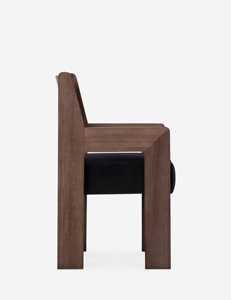 เก้าอี้รับประทานอาหารไม้สักแท้ แข็งแรง ทนทาน เป็นมิตรกับสิ่งแวดล้อม ดีไซน์ตามหลักสรีรศาสตร์ พร้อมเบาะผ้า สำหรับตกแต่งภายในสไตล์โมเดิร์น - Product Image 3