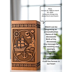 Wooden Urn with Photo Frame for Memorial Display Handmade Wooden Urn with Smooth Polished Finish by AYAANS - Product Image 6