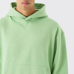 Últimas sudaderas con capucha a la moda para hombre, precio al por mayor, estilo vintage extragrande, sudadera con capucha de color liso para hombre - Product Image 5