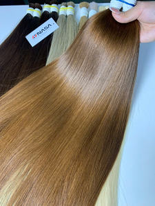 Extensiones de cabello a granel más vendidas Cabello de un solo donante Doble ahogamiento 100 gramos Colores oscuros 8 pulgadas - Product Image 4