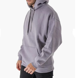 High Quality Cotton Pullover <b>Thick</b> <b>Fleece</b> Solid Front Winter Hoodie Regular Fit Heavyweight Custom Men Wholesale - Product Image 2