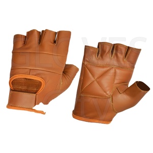 Gants de fitness unisexes à demi-doigt Équipement de protection en cuir pour les entraînements et les compétitions de gym de GLOVES City - Product Image 1